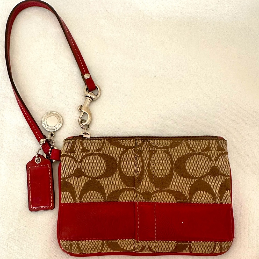 Original coach wristlet strap wallet